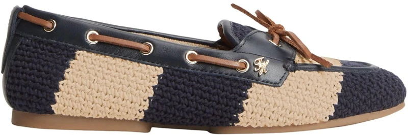 Tommy Hilfiger Women Th Flex Boat Shoe Crochet FW0FW09506 Boat Shoes, Blue, 4 - Image 1