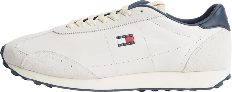Tommy Jeans Men's TJM Retro Runner Archive Mix Mat EM0EM01763 Low Top, Blue (RWB), 6.5 UK - Image 1