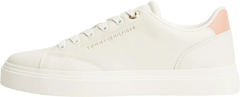 Tommy Hilfiger Women Th Feminine Cupsole Leather FW0FW09105 Low Top, Pink, 6.5