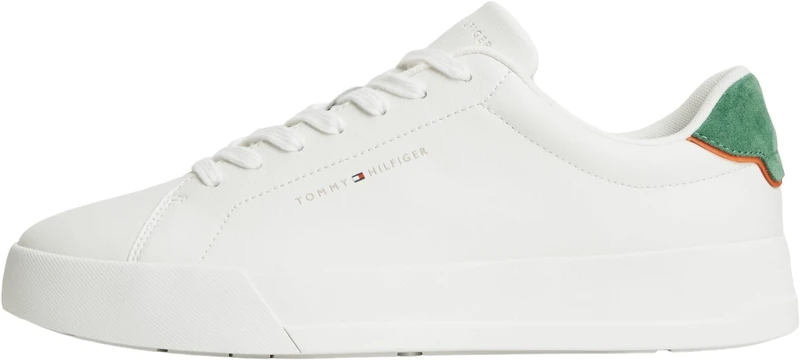 Tommy Hilfiger Men Th Court LTH Detail Ess Fm0Fm05367 Low Top, Beige, 8 - Image 1