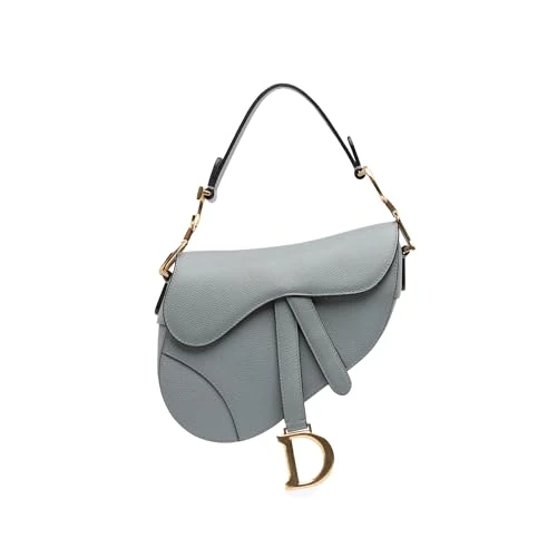 Dior Pre-Loved Mini Grained Calfskin Saddle Handbag Satchel