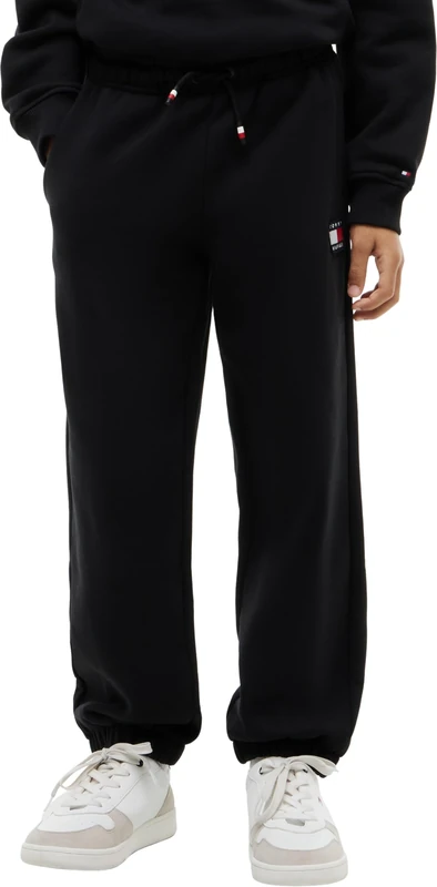 Tommy Hilfiger Unisex Kids Heritage Flag Sweatpants Ks0Ks00715 Sweatpants, Black (Black), 14 Years