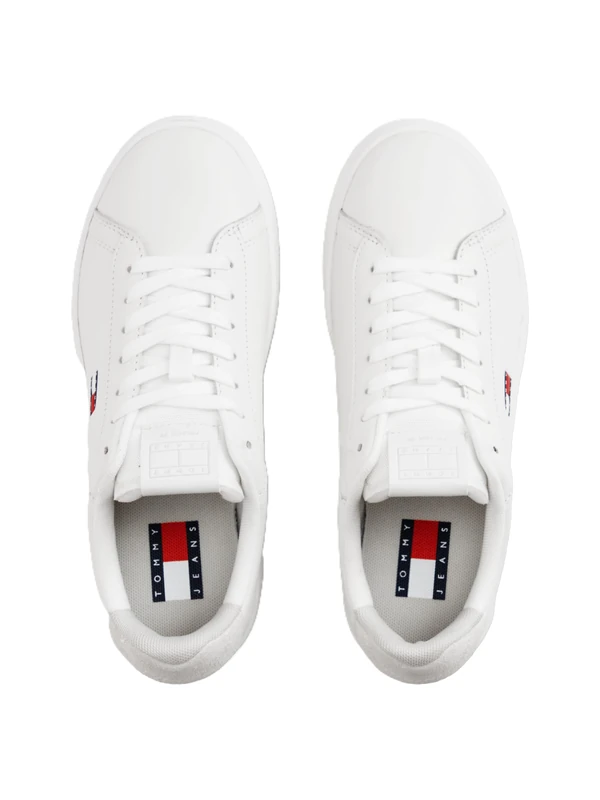 Tommy Jeans Women's Court Trainers Archive '98 in Leather, White (Ecru), 7