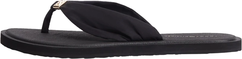 Tommy Hilfiger Women Th Scandi Soft Summer Sandal FW0FW09421 Flip Flops, BLACK, 7.5
