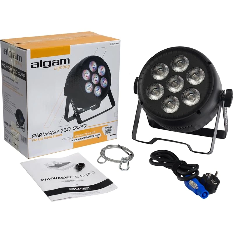 Algam Lighting - PARWASH730-QUAD - Wash 7X 30W RGBWW 4-in-1, 25° Optics