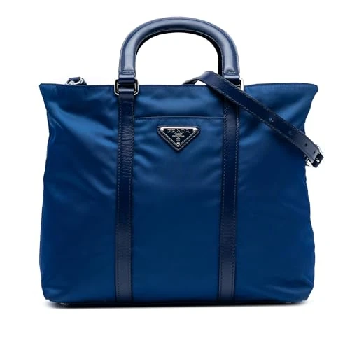 Prada Pre-Loved Vitello Trimmed Tessuto Satchel