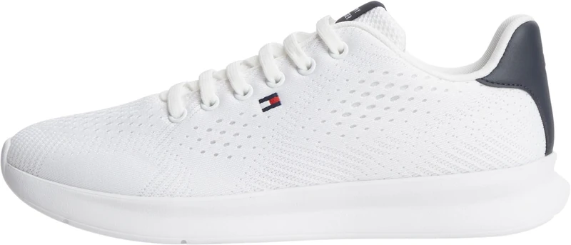Tommy Hilfiger Men Lightweight Runner Knit FM0FM05909 Low Top, White, 10.5