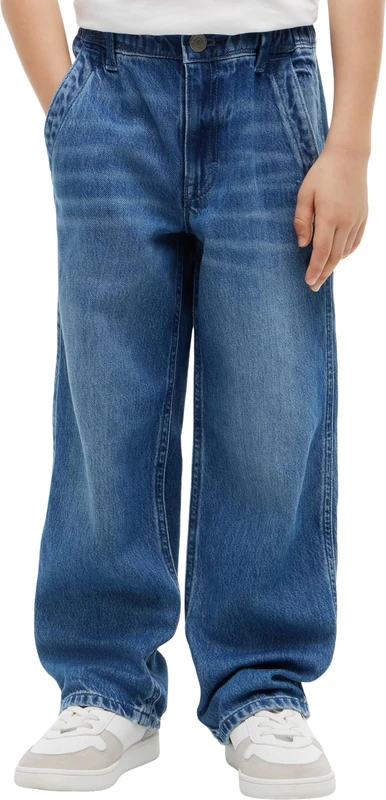 Tommy Hilfiger Boy's Baggy Sailor Mid Wash Jeans KB0KB10468 Other Jeans, Denim (Denim Medium 01), 16 Years - Image 1