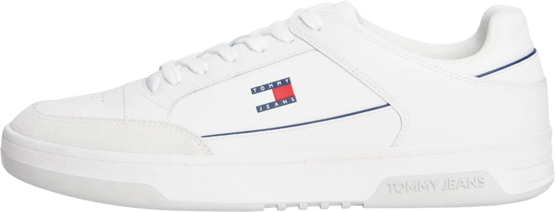 Tommy Jeans Men TJM Cupsole Leather EM0EM01792 Low Top, White, 10 - Image 1