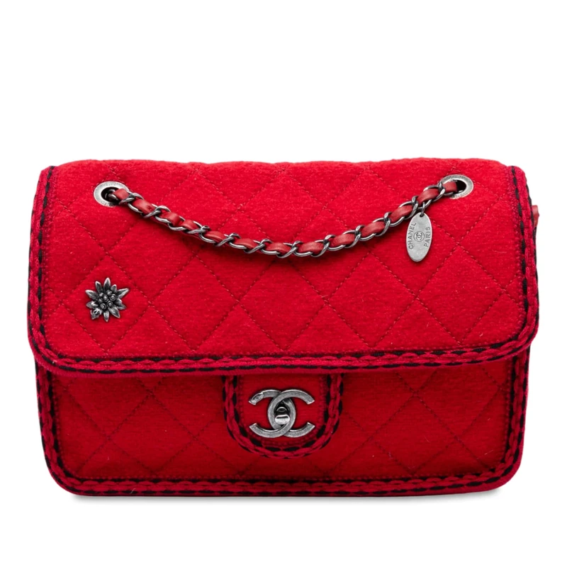 Chanel Pre-Loved Paris-Salzburg Medium Quilted Wool Edelweiss Flap - Image 1