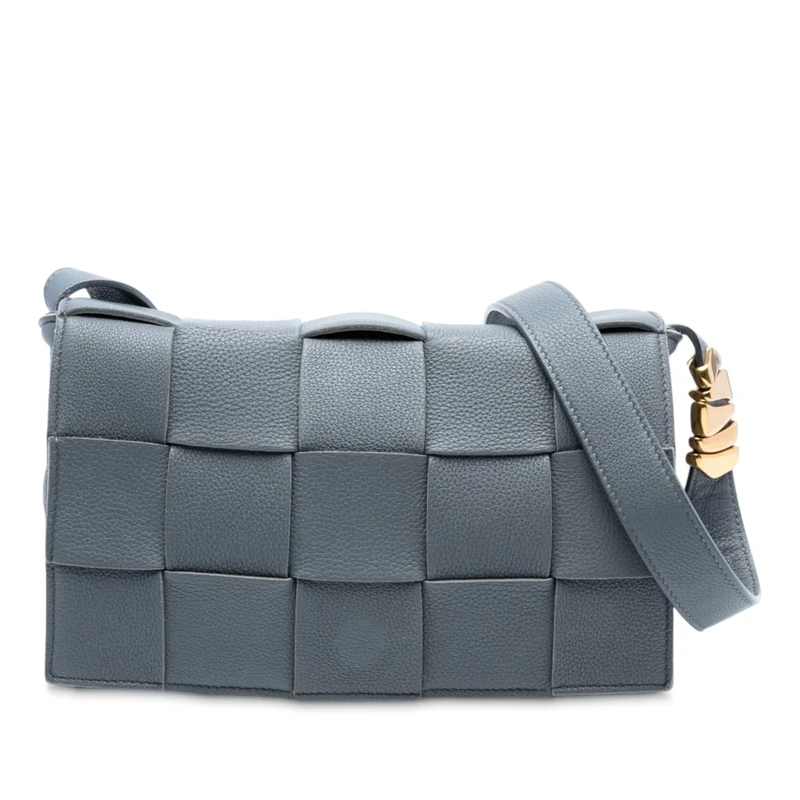 Bottega Veneta Pre-Loved Grained Calfskin Intrecciato Cassette Crossbody Bag