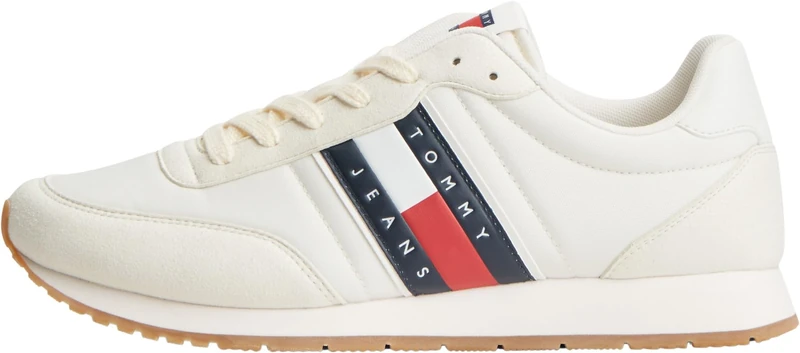Tommy Jeans Men TJM Classic Runner Em0Em01709 Low Top, White, 10.5 - Image 1