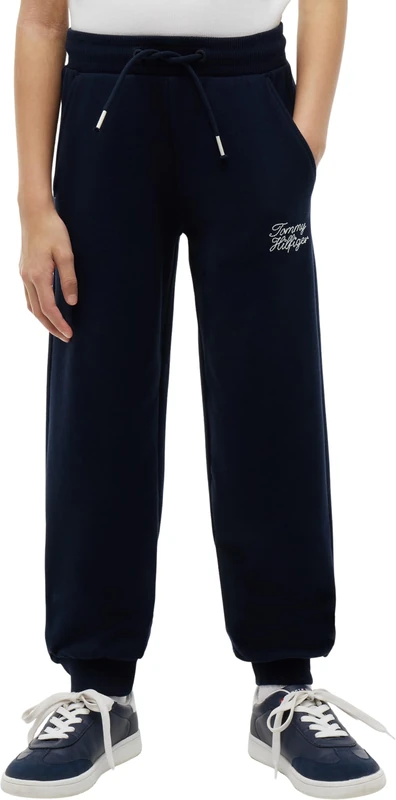 Tommy Hilfiger Girl's Sweatpants KG0KG09448 Sweatpants, Blue (Dark Night Navy), 8 Years