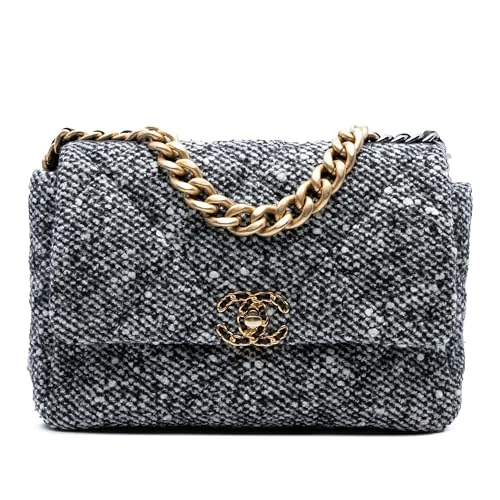 Chanel Pre-Loved Large Tweed 19 Flap Handbag
