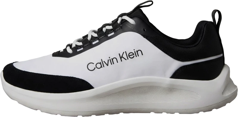 Calvin Klein Men's Light Eva Runn Ess Laceup Ny-Su HM0HM02342 Low Top, Black (Black/Bright White), 8 - Image 1