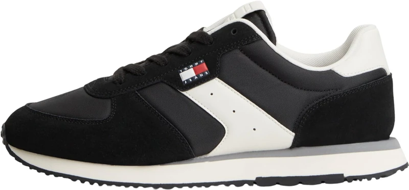 Tommy Jeans Men TJM Eva Runner Mix Material EM0EM01737 Low Top, Black, 9