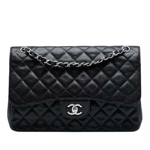 Chanel Pre-Loved Jumbo Classic Caviar Double Flap