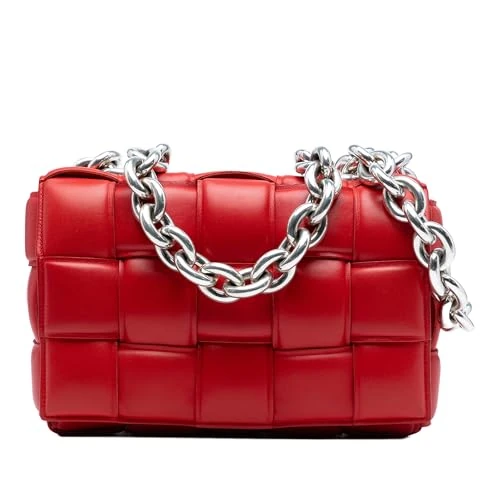 Bottega Veneta Pre-Loved Nappa Intrecciato Padded Chain Cassette Satchel Handbag