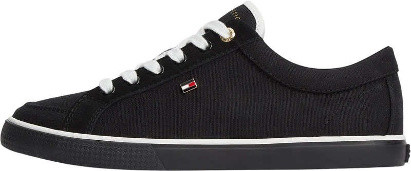 Tommy Hilfiger Women Th Low Vulc FW0FW09390 Low Top, Black, 5