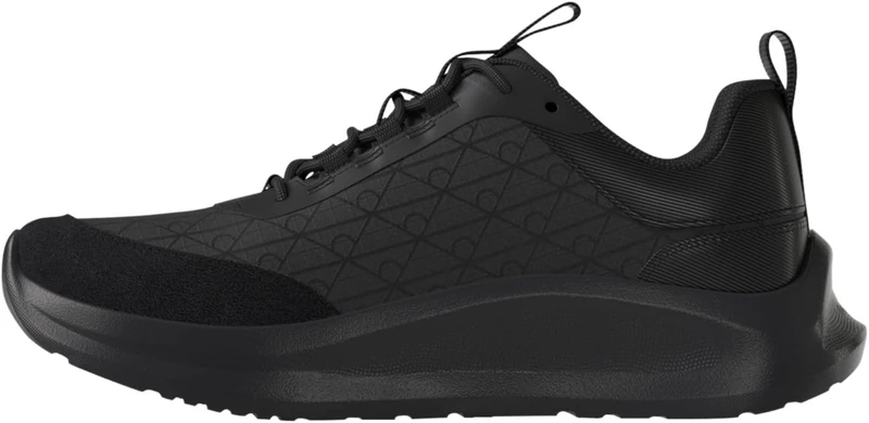 Calvin Klein Women's Runner Trainers Light EVA Runn Lace-up AOP Sporty, White (Triple Black), 4