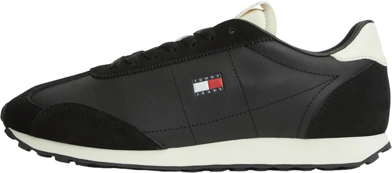 Tommy Jeans Men's TJM Retro Runner Archive Mix Mat EM0EM01763 Low Top, Black (Black), 7 UK - Image 1