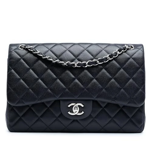 Chanel Pre-Loved Jumbo Classic Caviar Double Flap