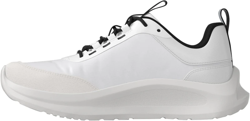 Calvin Klein Women's Runner Trainers Light EVA Run Essential Lace-up Ny-Su Wmn Sporty, Off-White (Bright White/Black), 7