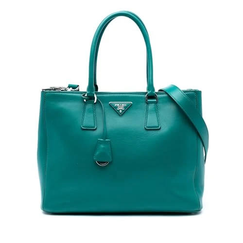 Prada Pre-Loved Large City Calf Galleria Double Zip Satchel Handbag