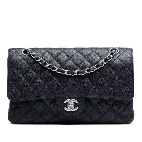 Chanel Pre-Loved Medium Classic Caviar Double Flap Shoulder Bag