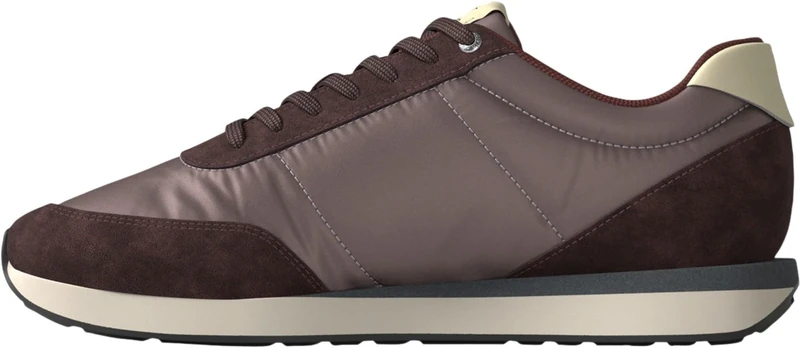 Calvin Klein Men's Retro Runner Ess Mix Mat Ym0Ym01361 Low Top, RED (Bordeaux/Peppercorn/Vanilla), 10