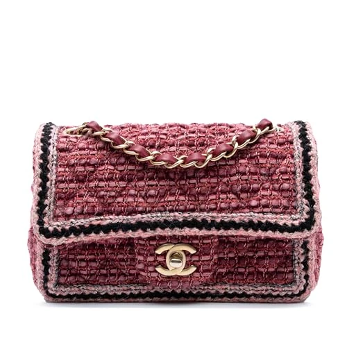 Chanel Pre-Loved Mini Braided Classic Tweed Single Flap