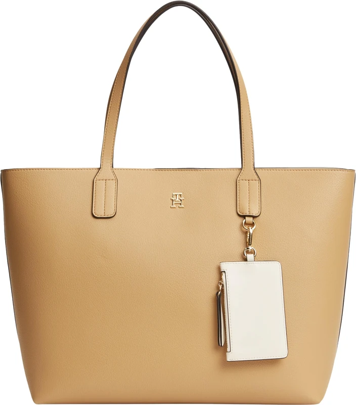 Tommy Hilfiger Women Th Icon Tote AW0AW18724 Tote, KHAKI, One Size