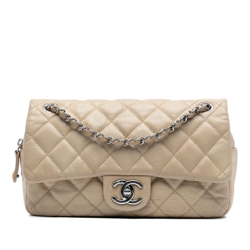 Chanel Pre-Loved Medium Quilted Caviar Easy Flap