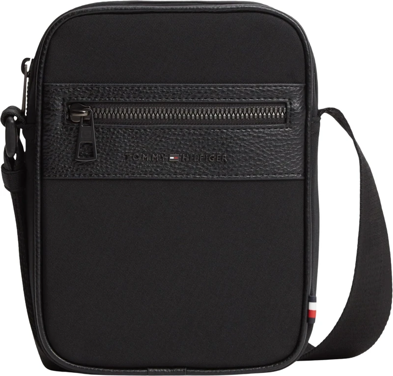 Tommy Hilfiger Men Th Repreve Mini Reporter AM0AM14448 Other Handbags, BLACK, One Size - Image 1