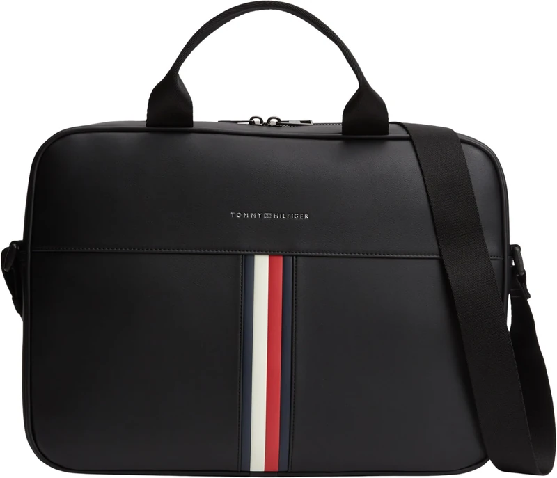 Tommy Hilfiger Men Th Metro Computer Bag AM0AM14517 Computer Bag, BLACK, One Size - Image 1