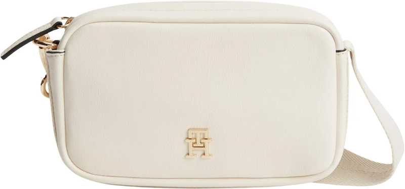 Tommy Hilfiger Women Th Logotape Camera Bag AW0AW18741 Crossover, BEIGE, One Size