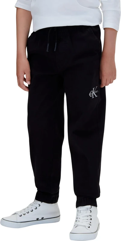 Calvin Klein Boy's Essential Woven Jogger LVCKTJC14B Jogger, Black (Pvh Black), 14 Years