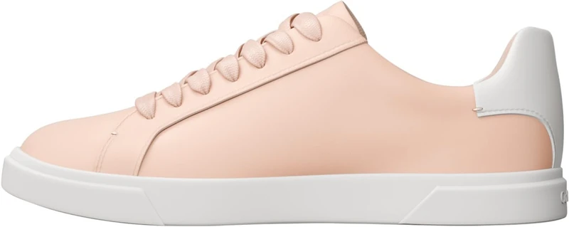 Calvin Klein Women's Cupsole Trainers Low Prof in Leather, Pink (Spanish Villa/Marshmallow/Dk Ecru), 6