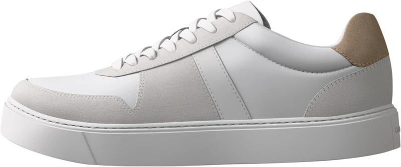 Calvin Klein Men's Classic Cups Lace Mix Emb Tongue Ym0Ym01395 Low Top, White (Bright White/Nomad/Off White), 11 - Image 1
