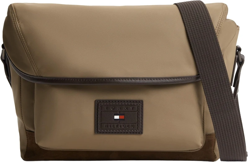 Tommy Hilfiger Men Th Heritage Satchel AM0AM14392 Other Bags, KHAKI, One Size