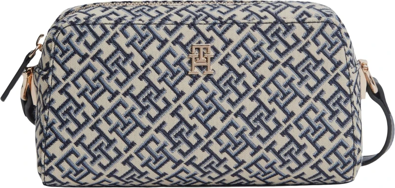 Tommy Hilfiger Women Th Grace Camera Bag Jacquard AW0AW18864 Crossover, BLUE, One Size