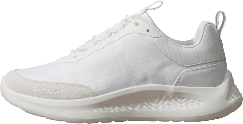 Calvin Klein Men's Runner Trainers Light EVA Lace-up Sporty, White (Triple Bright White), 11