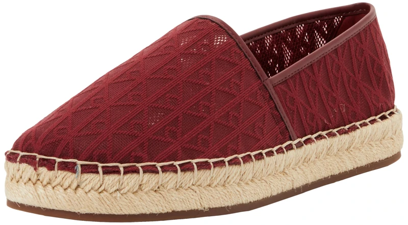 Calvin Klein Women's Espadrille AOP Spacer Mesh HW0HW03032 Espadrilles, RED (Rhubarb), 6.5 - Image 1