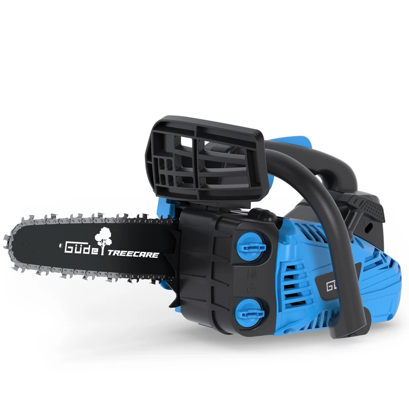 Güde BBS 300-25 Petrol Tree Care Saw - 25.4 cm³ Displacement, 12 Inch Cutting Length, 0.75 kW Power, 23 m/s Chain Speed, with Primer, Choke and Cutting Set, for Garden and Tree Care