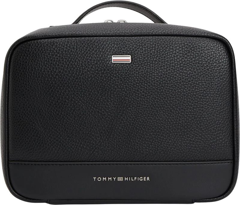 Tommy Hilfiger Men Th Central Travel Washbag AM0AM14550 Washbag, BLACK, One Size