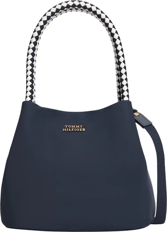 Tommy Hilfiger Women Th Marina Bucket Nylon AW0AW18831 Bucket Bag, BLUE, One Size