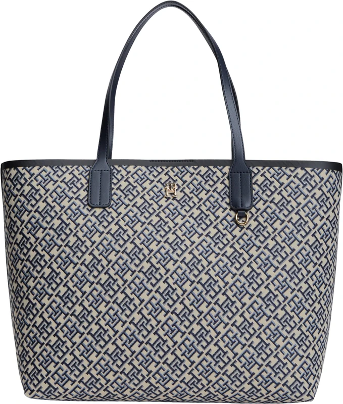 Tommy Hilfiger Women Th Icon Tote Jacquard AW0AW18889 Tote, BLUE, One Size