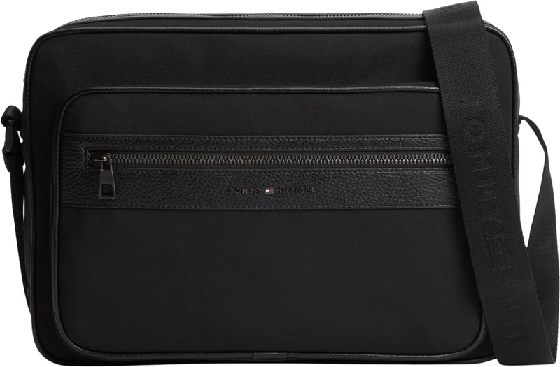 Tommy Hilfiger Men Th Repreve Messenger AM0AM14446 Other Handbags, BLACK, One Size