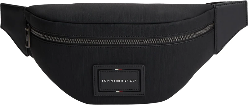 Tommy Hilfiger Men Th Foundation Bumbag AM0AM14442 Waistbag, BLACK, One Size