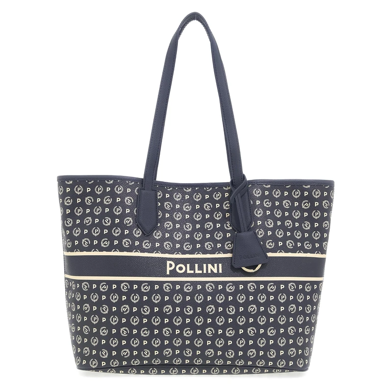 Pollini HERITAGE LOGO CLASSIC SHOPPING BAG - DETACHABLE ZIPPED POUCH INCLUDED